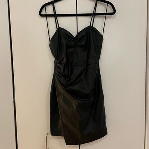 XS Zara Black Faux Leather Dress